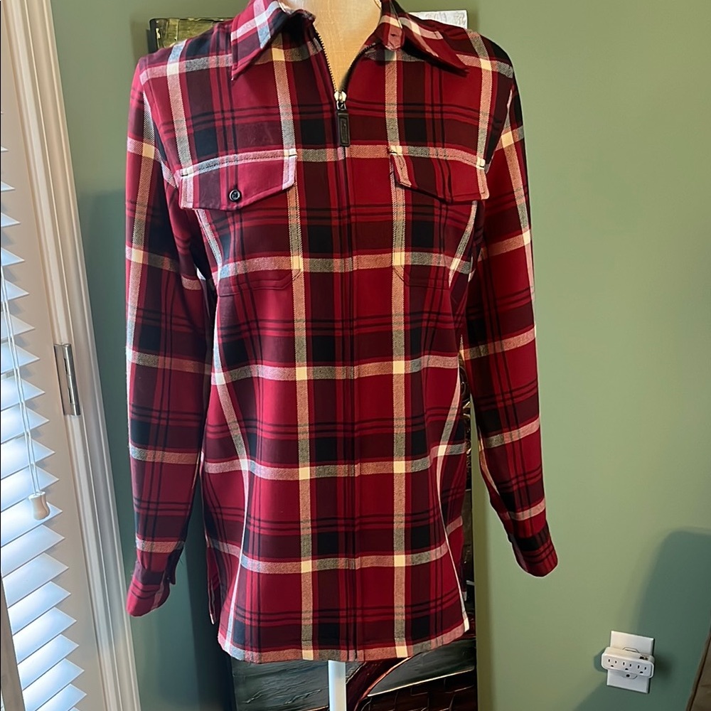 Lauren Ralph Lauren Red Plaid Blouse, Size S